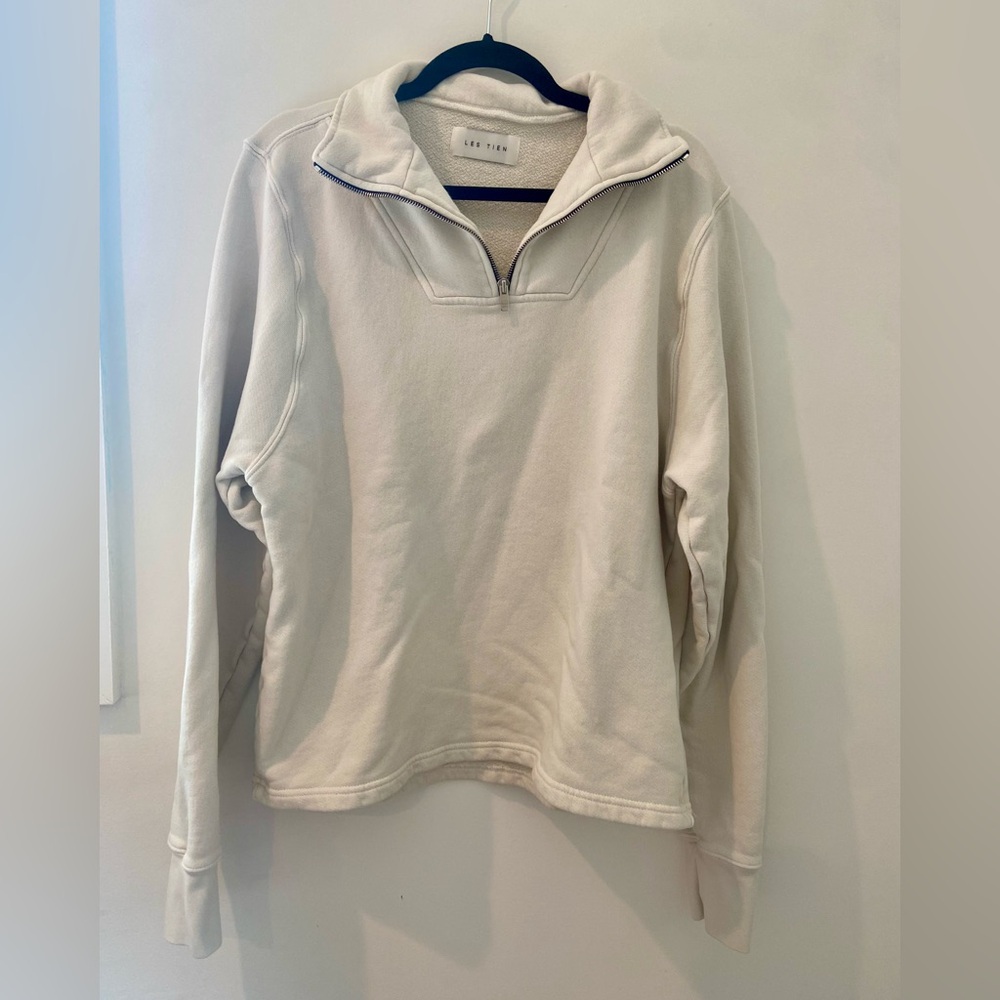 Les Tien Cotton Half-Zip Sweatshirt